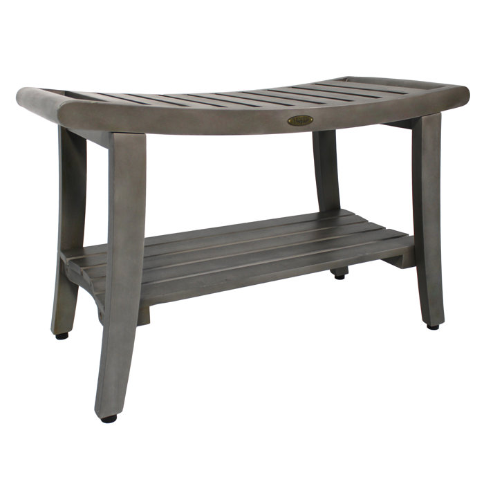 CoastalVogue Coastal Vogue Harmony 30" Teak Shower Bench with Shelf ...